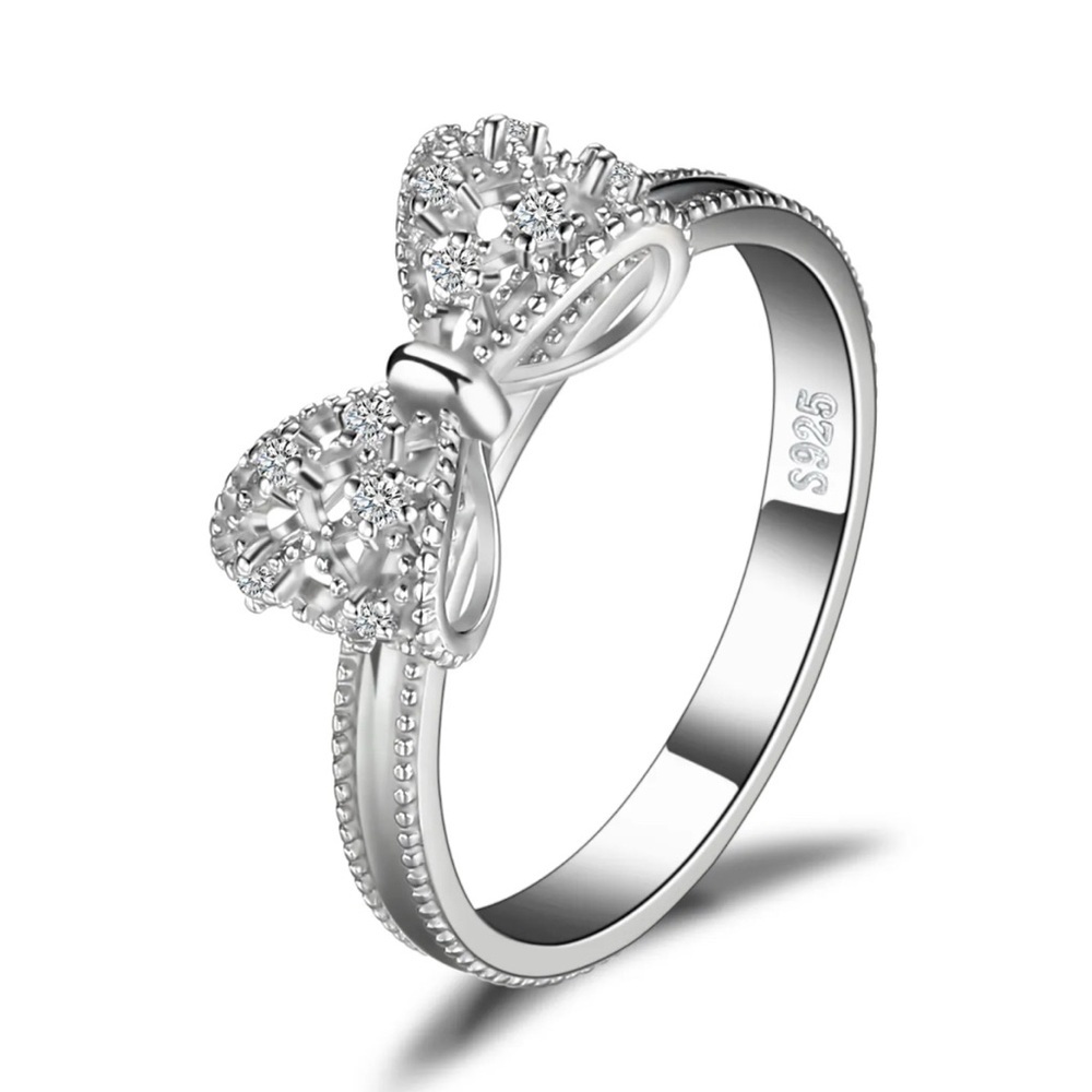 Elegant Silver Bow Ring 925 sterling silver​